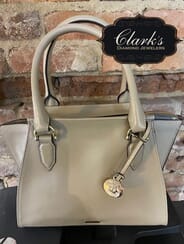 Clarks Diamond Jewelers - Beige Brahmin designer handbag 