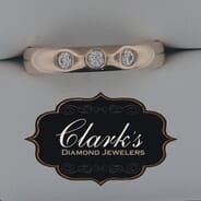 Clarks Diamond Jewelers - 14kt Rose Gold and Diamond Ring