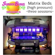 Sunny Buns Tanning Salon - Three Sessions Tanning -High Pressure Matrix Bed