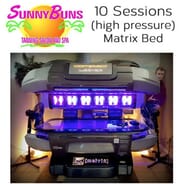Sunny Buns Tanning Salon - Ten Sessions-High Pressure Matrix Beds