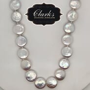 Clarks Diamond Jewelers - 14 mm Coin Pearl Necklace