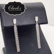 Clarks Diamond Jewelers - Platinum Bar Earrings