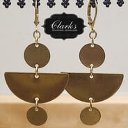 Clarks Diamond Jewelers - Half-Moon Disk Earrings Altiplano