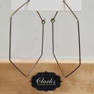Clarks Diamond Jewelers - Large Brass Wire Hexagon Hoop Earrings Altiplano