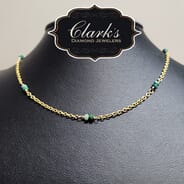 Clarks Diamond Jewelers - Chrysocolla Strand Necklace