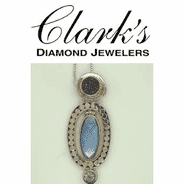 Clarks Diamond Jewelers - Pendant Only - Sterling Silver 22kyg Vermeil Pendant Rose de France, Druzy