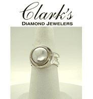 Clarks Diamond Jewelers - Sterling Silver & 22ktg Vermeil Ring w/ Pearl